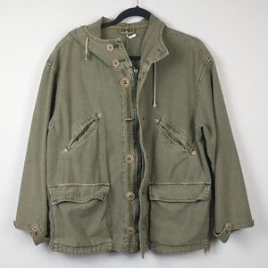 Free People Joshua Tree Jacket Womens XS Green Military Utility Oversized